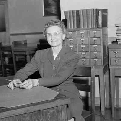 Woman at a desk