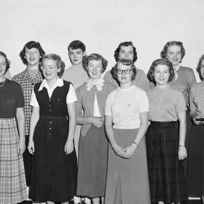 Large group of young women