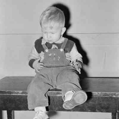 Kid on a bench