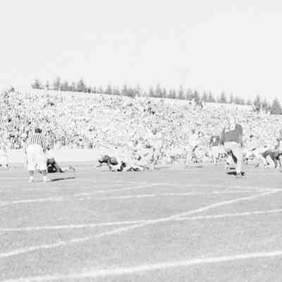 At the end zone