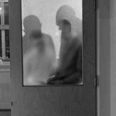 Silhouettes at the door