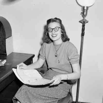 Woman with binder