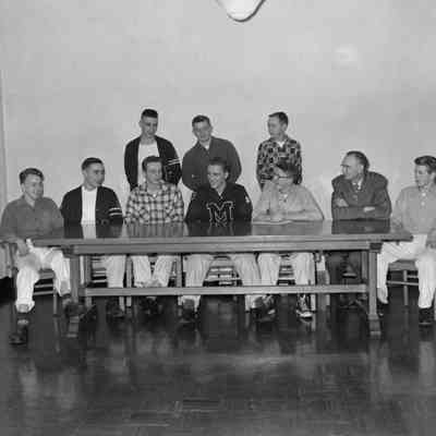 Men at a table
