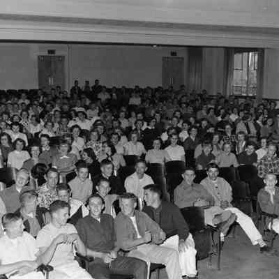 Student body in the auditorium