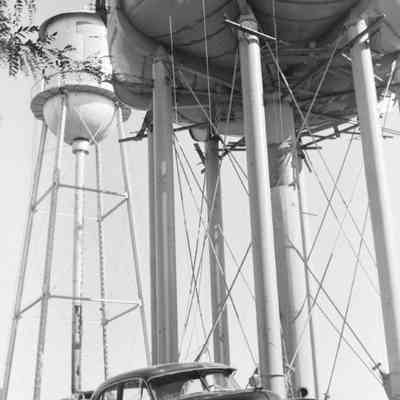 Car by the "I" water tower [SIMILAR TO #761]