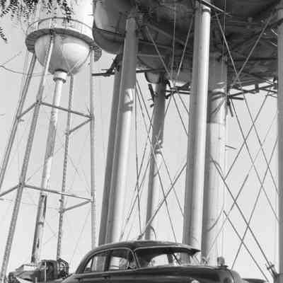 Car by the "I" water tower [SIMILAR TO #761]