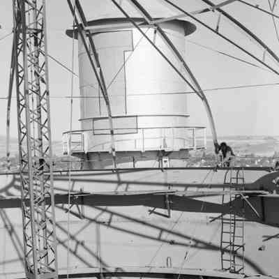 Working at the "I" water tower