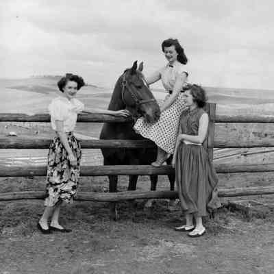 Women and a horse [SIMILAR TO #735]