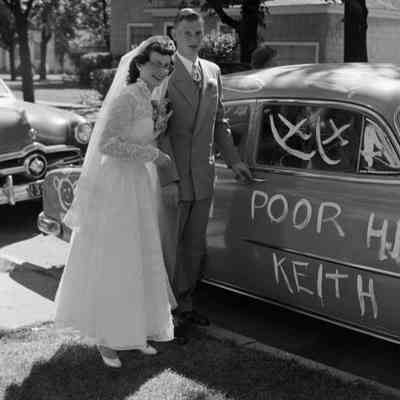 The newlyweds and the car