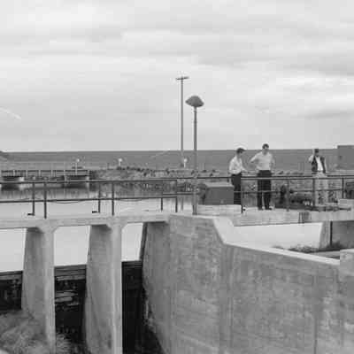 People at a dam