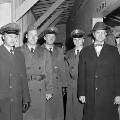 Four Army gentlemen and one extra