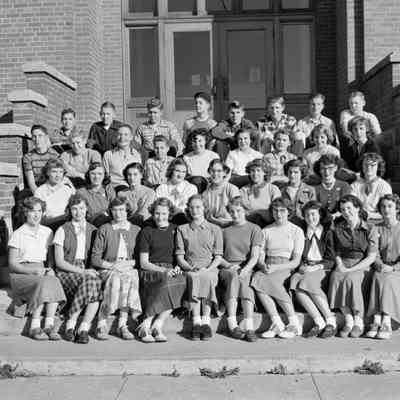 Class picture on stairs
