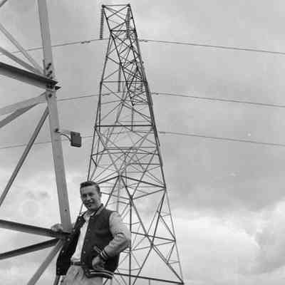 Posing on the tower