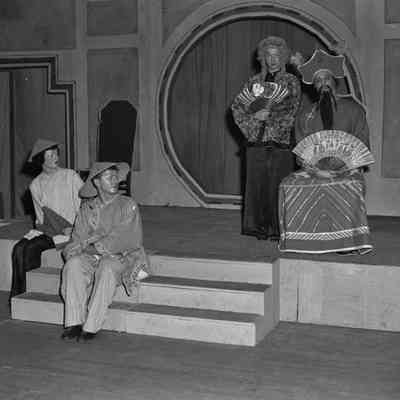 Players on stage