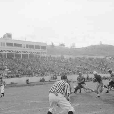 Running for the end zone