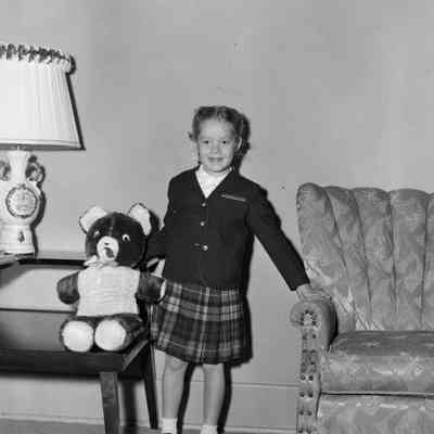 Little girl and Teddy bear