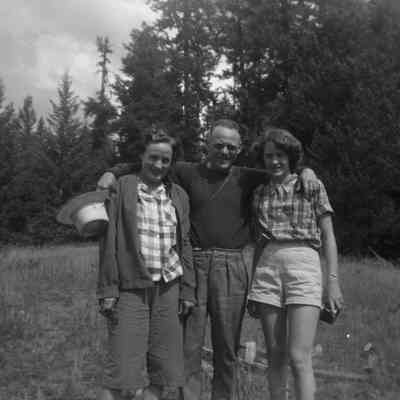 Man and women in forest