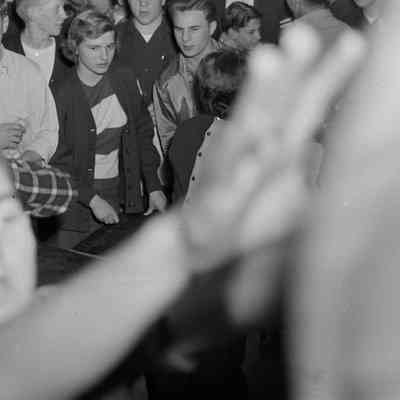 A crowd of people