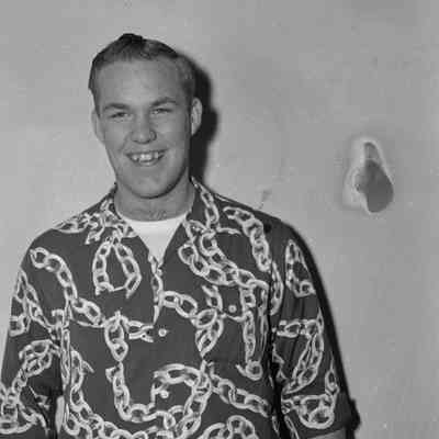 Man in front of heater