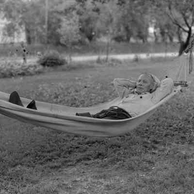 Man in a hammock