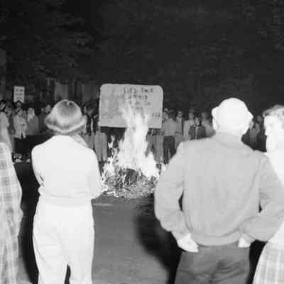 Fire at the rally