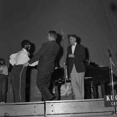 Handshake on stage