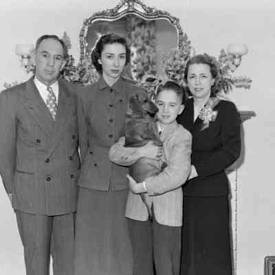 Family photo with dog