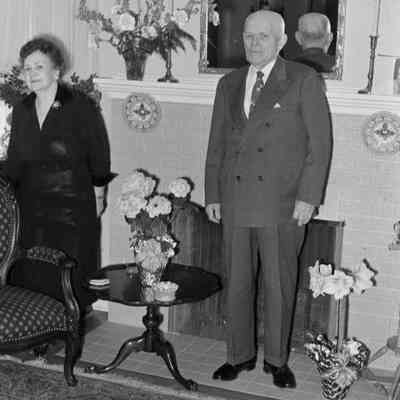 Old couple standing