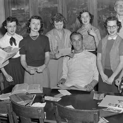 People around a table