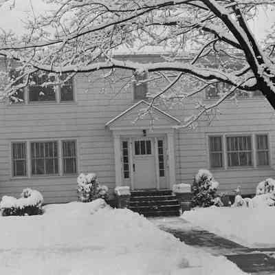 Snowy house