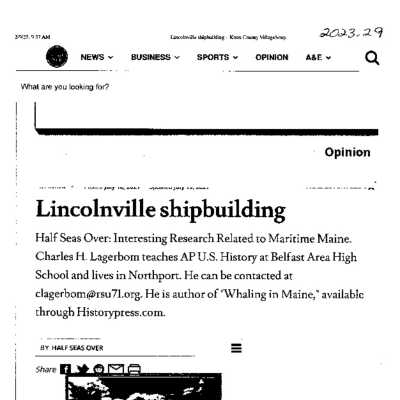 Lincolnville Shipbuilding