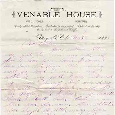 Knight Collection - 1883 Letter