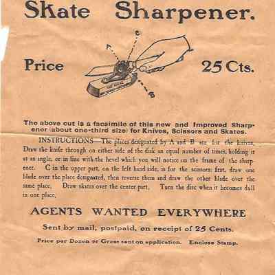 Instructions for the sharpener