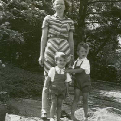 Bernice Young with Lewis and Bernard