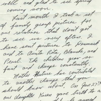 Letter from Karl Sinapius