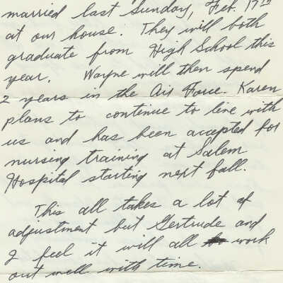 Letter from Karl Sinapius 2