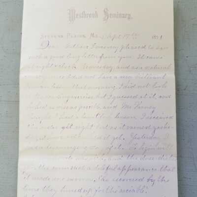 Letters - Helen Higgins Collection 1878-1884