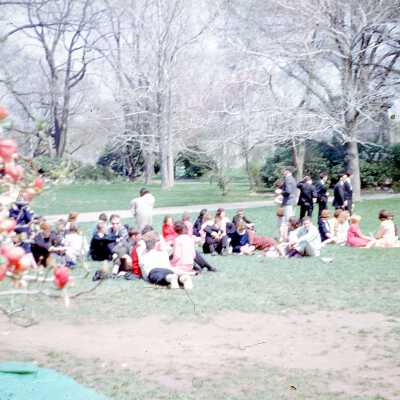 1965 Spring - People on Lawn (possibly students)