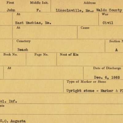 John F. Gould Military Records