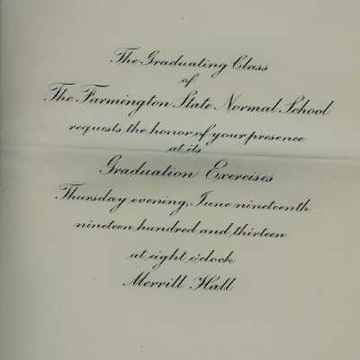 Graduation invitation - Farmington State Normal School