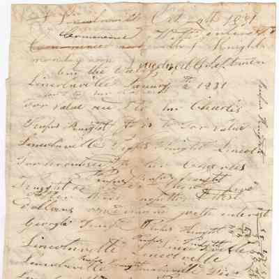 Knight Collection - 1831 Letter