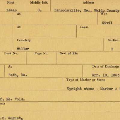 Isaac G. Clark Military Records