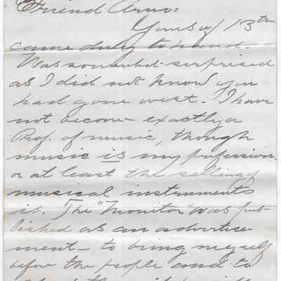 Knight Collection - 1879 Letter