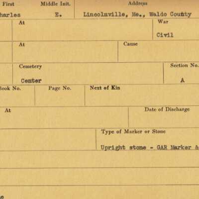 Charles E. Drake Military Records