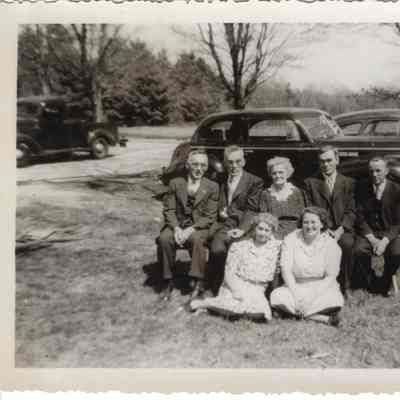 George Nichols, Guy Nichols, Grandma, Ralph Nichols, Willis Nichols, Aunt Grace, Annie; May 14, 1944