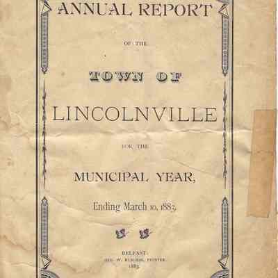 1883 Annual Report of Town of Lincolnville