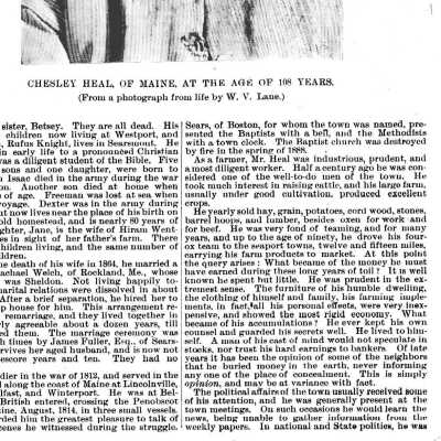 Chesley Heal 1778-1888