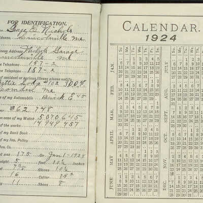 George E. Nichols Diary 1924