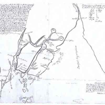 handdrawn Waldo patent map 1790s