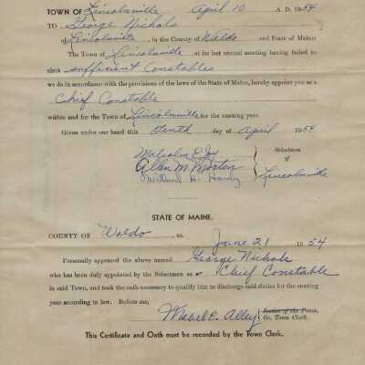 Certificate of Appointment - Chief Constable